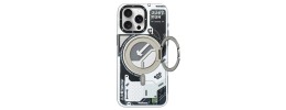For iP15 Pro Max [Magnetic Circle] ShockProof 4-Time Injection Strong Hybrid - White
