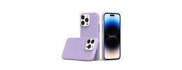 For iP15 Pro Max PU Leather with inner [Magnetic Circle] Colored Metal Buttons - Light Purple