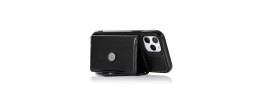 For iP15 Pro Max Purse Style Wallet Card ID Money Holder with Zip containing Long & Short Lanyard - Black