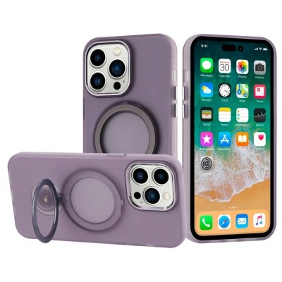 For iP15 Pro Max Rank [Magnetic Circle] Tough Strong Modern Fused Hybrid - Purple
