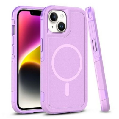 For iP15 Pro Max Rank Tough Strong Modern Fused Hybrid Case Cover - Light Purple