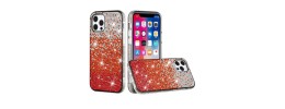 For iP15 Pro Max Rose Flower Full Diamond Bling Stones - Red