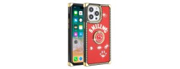 For iP15 Pro Max SQUARE Passion Glitter Diamond Ring Stand Case Cover - Floral Design Red