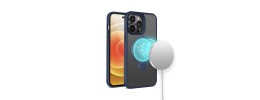 For iP15 Pro Max Skin Touch Feel HQ [Magnetic Circle] Kickstand Hybrid - Blue