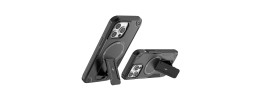 For iP15 Pro Max Sturdy Bracket Kickstand Magnetic Hybrid - Black