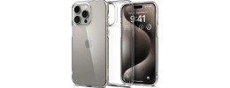 For iP15 Pro Max Sturdy Ultra Thick 3mm Transparent Hybrid Case Cover - Clear