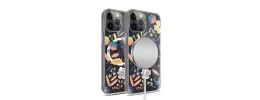 For iP15 Pro Max Thick Hybrid Design Cover Case - D