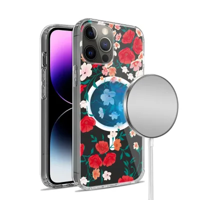 For iP15 Pro Max Thick Hybrid Design Cover Case - E