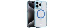 For iP15 Pro Max Thick Transparent [Magnetic Circle] Shockproof Hybrid - Clear