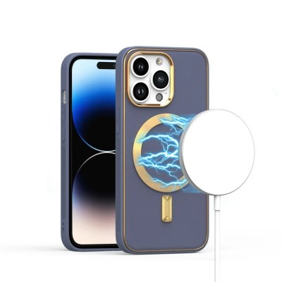 For iP15 Pro Max Ultimate Quality PU Leather Hybrid Case Cover - Lavender