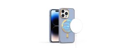 For iP15 Pro Max Ultimate Quality PU Leather Hybrid Case Cover - Light Blue