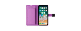 For iP15 Pro Max Wallet ID Card Holder Case Cover - Dark Purple