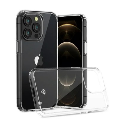 For iP15 Pro MaxPremium Transparent Thick 2.0mm PC TPU Hybrid - Clear