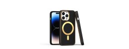 For iP15 Pro Max Ultimate Quality PU Leather Hybrid Case Cover - Black