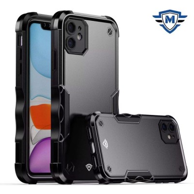 For iP15 Pro Max METKASE Exquisite Tough Shockproof Hybrid in Slide-Out Package - Black/Black