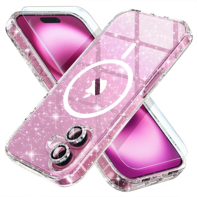 For iP16 Croc Bling Case - Pink
