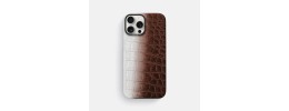 For iP16 PM Croc Bling Case - Brown