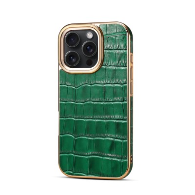 For iP16 PM Croc Bling Case - Green