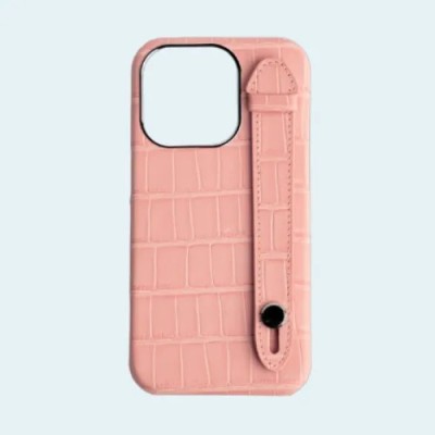 For iP16 PM Croc Bling Case - Pink