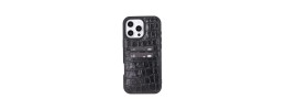 For iP16 Plus Croc Bling Case - Black