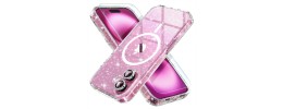 For iP16 Plus Croc Bling Case - Pink
