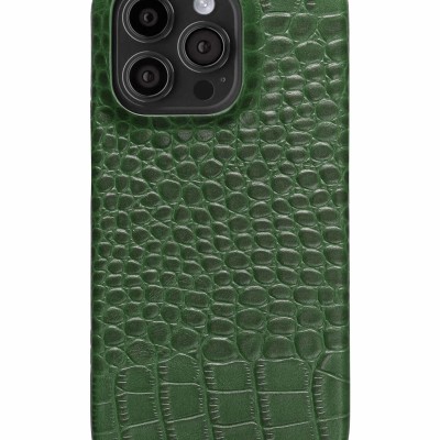 For iP16 Pro Croc Bling Case - Green