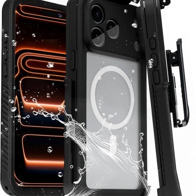 For iP17 Adventurer Heavy Duty Case With Clip - Black