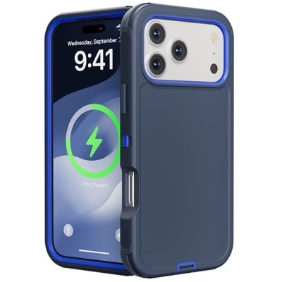 For iP17 Adventurer Heavy Duty Case With Clip - Blue