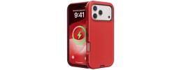For iP17 Adventurer Heavy Duty Case With Clip - Red