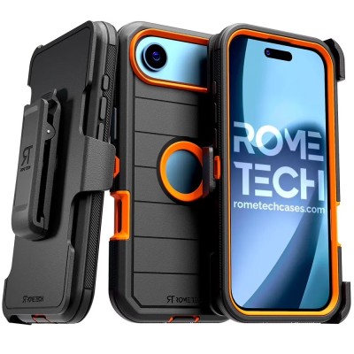 For iP17 Air Adventurer Heavy Duty Case With Clip - Black