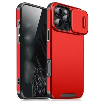 For iP17 Air Adventurer Heavy Duty Case With Clip - Red