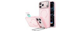 For iP17 Pro Adventurer Heavy Duty Case With Clip - Pink