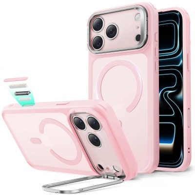 For iP17 Pro Adventurer Heavy Duty Case With Clip - Pink