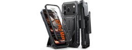 For iP17 Pro Max Adventurer Heavy Duty Case With Clip - Black