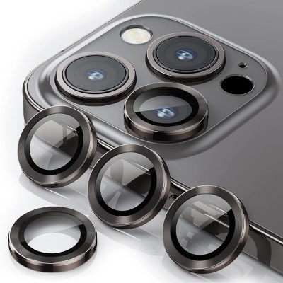For iPhone 11 Camera Lens Colored Edge Tempered(2.5D) - Black