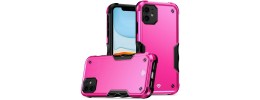 For iPhone 11 METKASE Exquisite Tough Shockproof Hybrid in Slide-Out Package - Hot Pink/Black