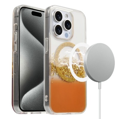 For iPhone 11 METKASE Magnetic Glitter Ultra Thick 3mm Transparent Hybrid in Slide-Out Package - Clear