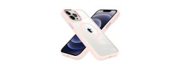 For iPhone 11 METKASE Magnetic Greatest Clear Acrylic Thick Metal Button Hybrid in Slide-Out Package - Light Pink