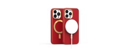 For iPhone 11 Pro MAX (XI6.5) Core [Magnetic Circle] Colorful Buttons Thick 2mm Hybrid - Red