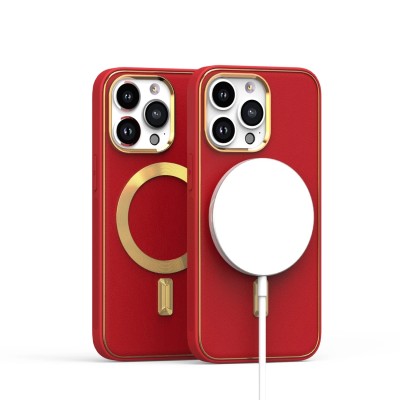 For iPhone 11 Pro MAX (XI6.5) Core [Magnetic Circle] Colorful Buttons Thick 2mm Hybrid - Red