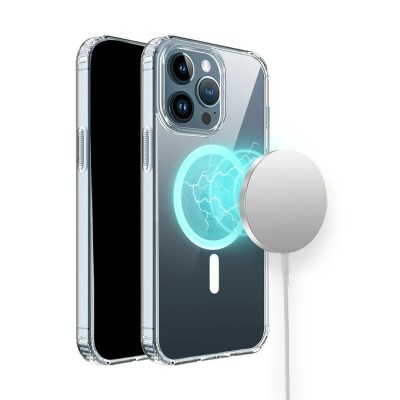 For iPhone 11 Pro MAX (XI6.5) Design Quotation [Magnetic Circle] Transparent Shockproof Hybrid - Floral C