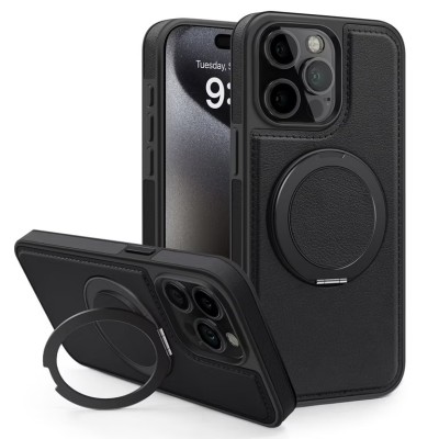 For iPhone 11 Pro MAX (XI6.5) METKASE Premium Holster with Magnetic Ring Stand in Slide-Out Package - Black