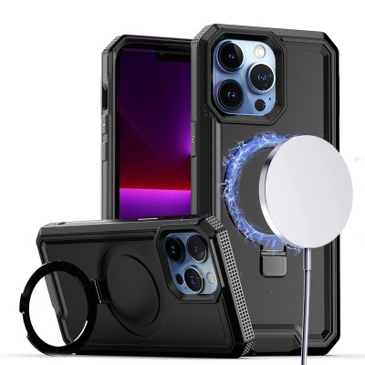 For iPhone 11 Pro MAX (XI6.5) Premium Circle [Magnetic Circle] KickKickstand - Black