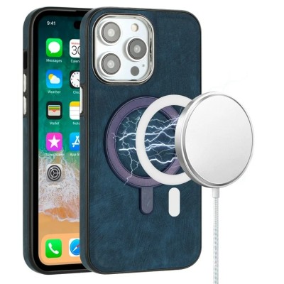 For iPhone 11 Pro MAX (XI6.5) Premium Matching [Magnetic Circle] & Camera Edge Color Chrome Hybrid Design - Black