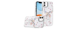 For iPhone 11 (XI6.1) Resin Epoxy Design Diamond Metal Edged Hybrid Case - J