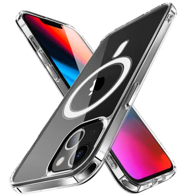 For iPhone 11 (XI6.1) Thick Transparent [Magnetic Circle] Shockproof Hybrid - Clear