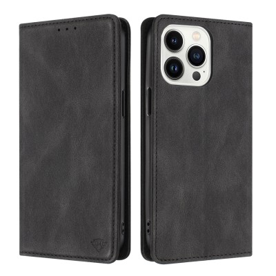 For iPhone 11 METKASE Wallet PU Vegan Leather ID Card Money Holder with Magnetic Closure in Slide-Out Package - Black