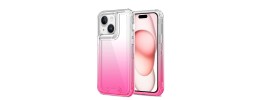 For iPhone 11 (XI6.1) 3in1 Two Tone Shockproof Transparent Hybrid Case - Clear + Pink