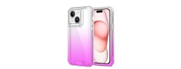 For iPhone 11 (XI6.1) 3in1 Two Tone Shockproof Transparent Hybrid Case - Light Blue + Pink