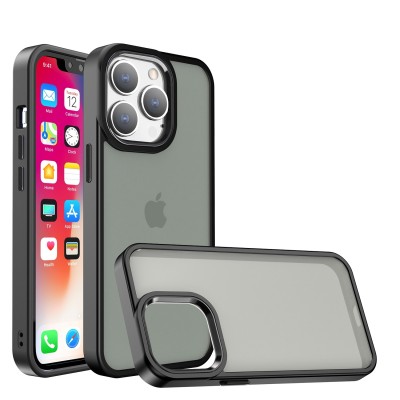 For iPhone 11 (XI6.1) Core [Magnetic Circle] Colorful Buttons Thick 2mm Hybrid - Black